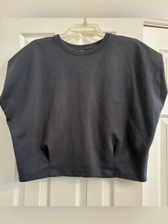 Tops - GU Gray Crewneck Boxy Top, Sz-Asian XL